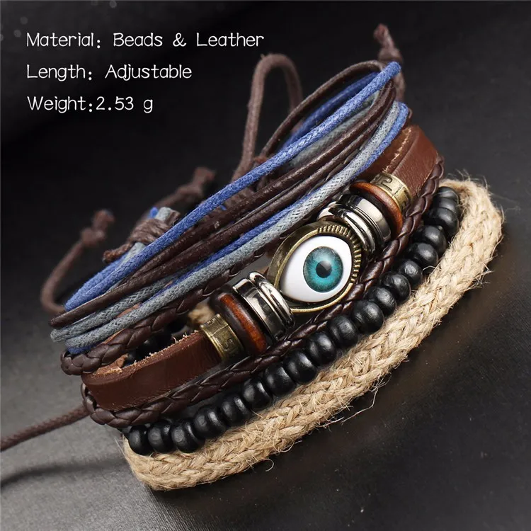 2019 Новые Модные Винтажные кожаные мужские часы наручные с дизайном глаз каменные