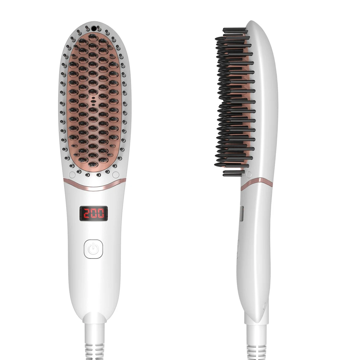 Portable Anion Hair Straightener Brush Frizz-Free Straightening Hair Electric Comb Flat Brush Comb Hair Care with LED Display
Portable Anion Hair Straightener Brush Frizz-Free Straightening Hair Electric Comb Flat Brush Comb Hair Care with LED Display