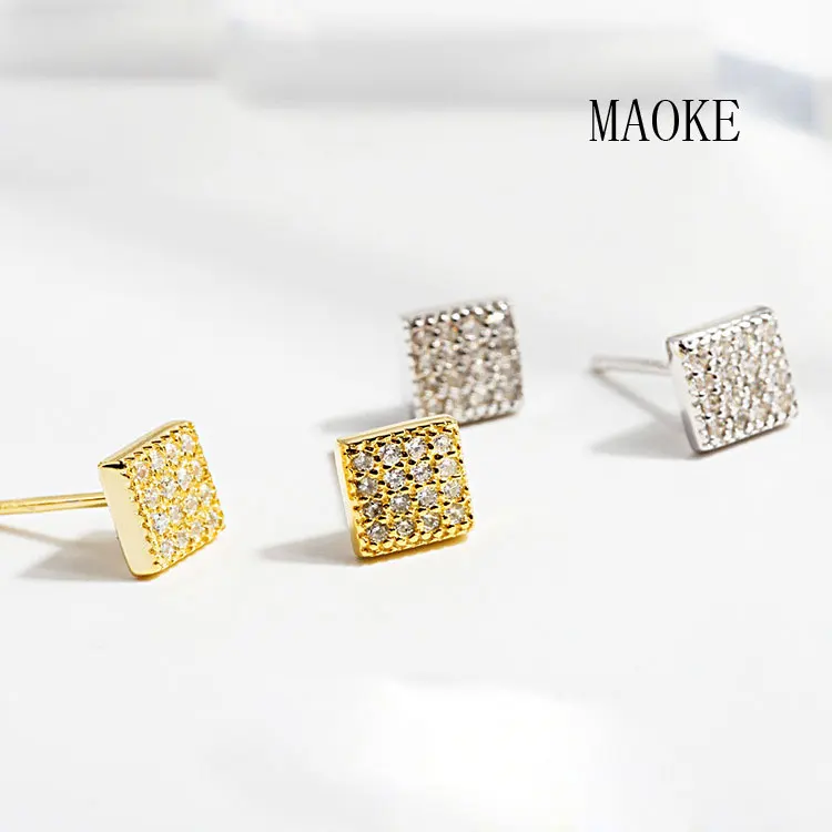 Promotions S925 Sterling SV Square Micro Inlay Small Earrings Fashion Jewelry for Women's Fashion Gifts
Promotions S925 Sterling SV Square Micro Inlay Small Earrings Fashion Jewelry for Women's Fashion Gifts