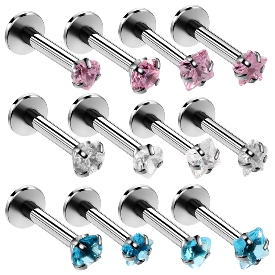 4Pcs/lot Steel Labret Piercing Lip Stud Internal Thread Gem Tragus Conch Piercing Mixed 4 Designs Cartilage Helix Stud Earrings
4Pcs/lot Steel Labret Piercing Lip Stud Internal Thread Gem Tragus Conch Piercing Mixed 4 Designs Cartilage Helix Stud Earrings