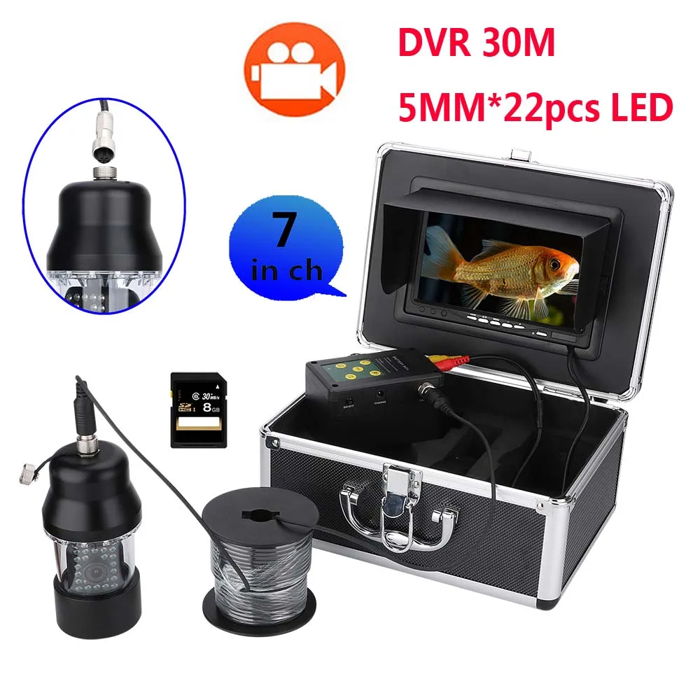 15M 30M Underwater Fishing Video Camera Fish Finder 7 Inch DVR Video Recorder 8G Card Waterproof 22 LEDs 360 Degree
15M 30M Underwater Fishing Video Camera Fish Finder 7 Inch DVR Video Recorder 8G Card Waterproof 22 LEDs 360 Degree