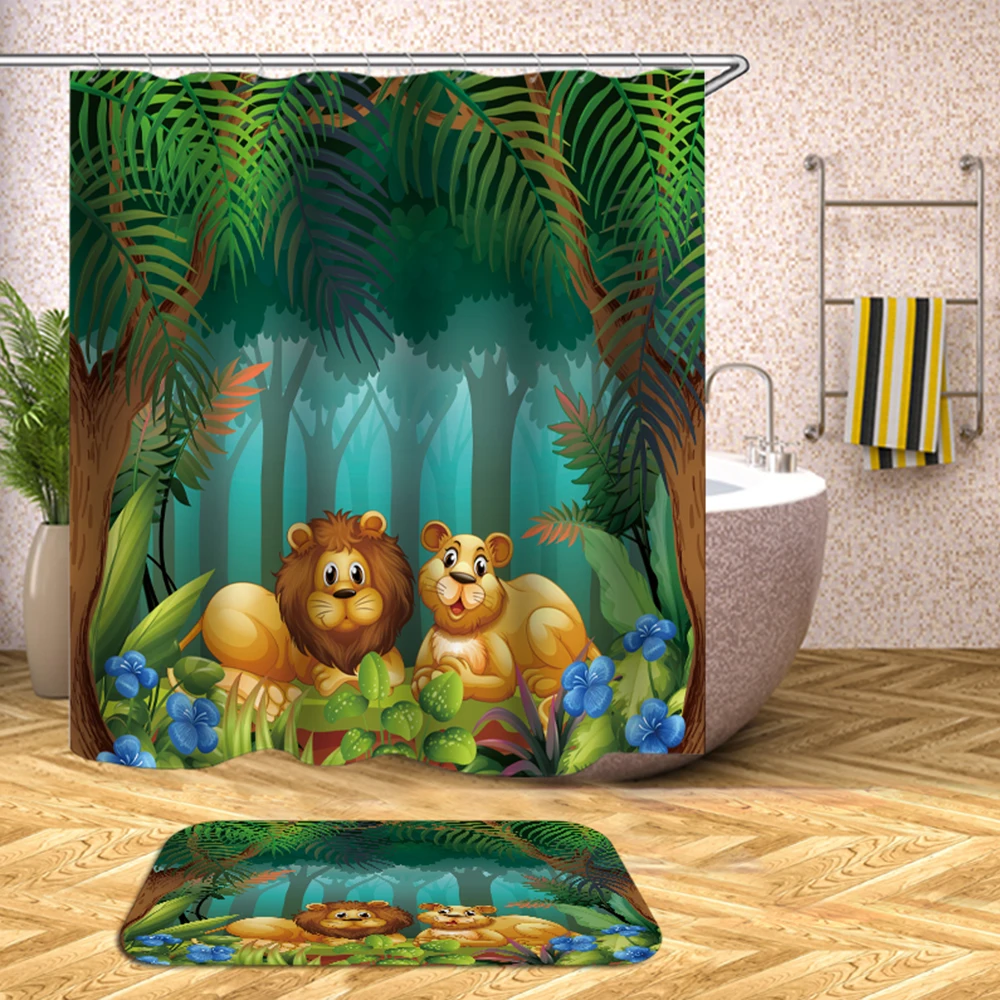 mushroom shower curtain white waterproof bath curtain shower 3d drop shipping new bathroom curtain