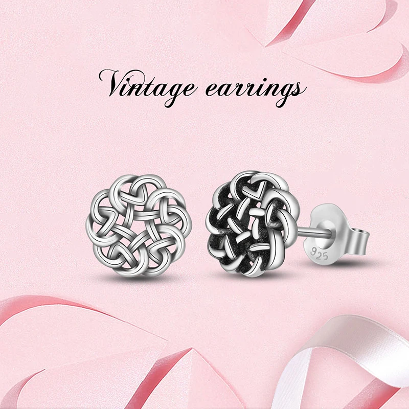 Eudora Real 925 Sterling Silver Lucky Celtics Knot Stud Earrings for Women Girls Romantic Gift Fashion Sterling-silver Jewelry
Eudora Real 925 Sterling Silver Lucky Celtics Knot Stud Earrings for Women Girls Romantic Gift Fashion Sterling-silver Jewelry