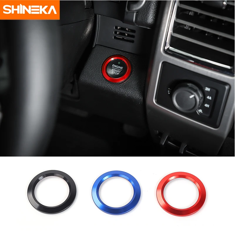 SHINEKA Car Engine Start Stop Button Switch Cover Ring Key ignition decoration Trim for Ford F150 2015 2016
SHINEKA Car Engine Start Stop Button Switch Cover Ring Key ignition decoration Trim for Ford F150 2015 2016