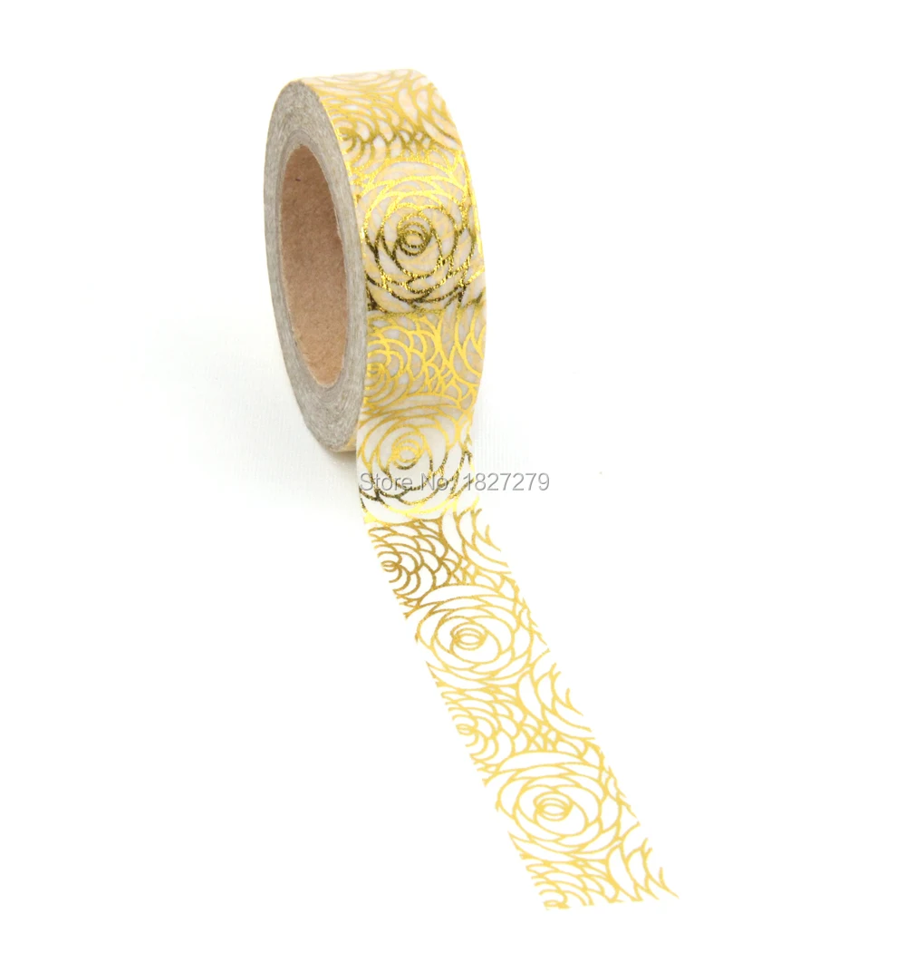 NEW 1X Flower Glitter Gold Foil 10M Paper Washi Tapes Flower Leaves Pattern Masking Tape for Adhesive Scrapbooking
NEW 1X Flower Glitter Gold Foil 10M Paper Washi Tapes Flower Leaves Pattern Masking Tape for Adhesive Scrapbooking