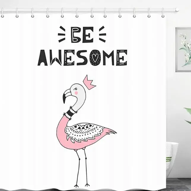 Funny Cute Be Awesome Flamingo Shower Curtain Cartoon Pink Flamingo Bathroom Curtain for Her Girl Sister Birthday Gift Christmas
Funny Cute Be Awesome Flamingo Shower Curtain Cartoon Pink Flamingo Bathroom Curtain for Her Girl Sister Birthday Gift Christmas