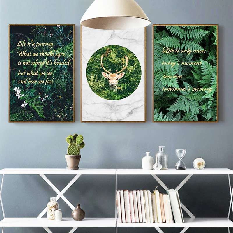 Nordic Modern Grass Deer Head Canvas Painting Room Elk Animal Poster Yellow Text Green Leaves Plant Wall Picture Landscape Decor
Nordic Modern Grass Deer Head Canvas Painting Room Elk Animal Poster Yellow Text Green Leaves Plant Wall Picture Landscape Decor
