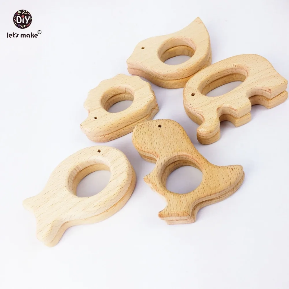 Прорезыватель для зубов детский из натурального дерева 20 шт.|baby teether|baby wooden