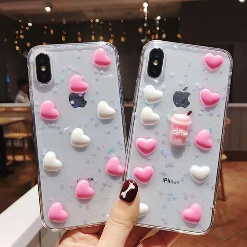 3D Cute Love Heart Ice Cream Pattern Phone Case For iphone X XS Max XR 6 6s 7 8 Plus Bling Glitter Soft Back Cover Case Coque
3D Cute Love Heart Ice Cream Pattern Phone Case For iphone X XS Max XR 6 6s 7 8 Plus Bling Glitter Soft Back Cover Case Coque