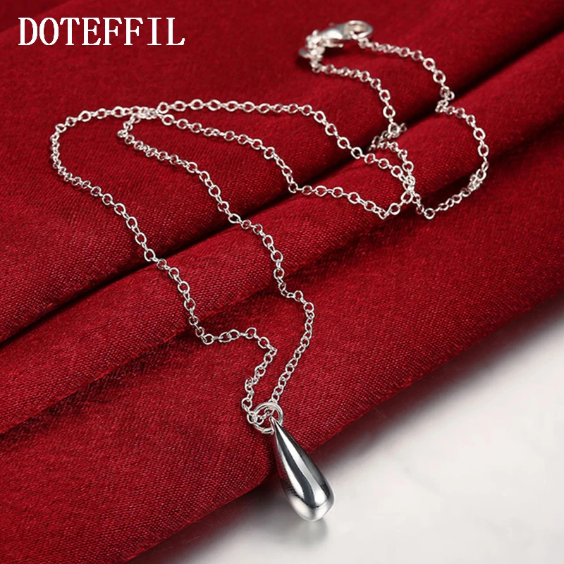 DOTEFFIL 925 Sterling Silver 18 Inch Chain Raindrop/Drop Pendant Necklace For Women Charm Wedding Engagement Fashion Jewelry
DOTEFFIL 925 Sterling Silver 18 Inch Chain Raindrop/Drop Pendant Necklace For Women Charm Wedding Engagement Fashion Jewelry