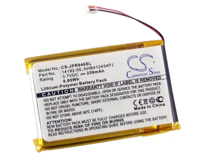 Cameron Sino 230mAh Battery for Jabra Pro 9400 Pro 9450 Pro 9460 Pro 9465 Pro 9470 , 14192-00 , AHB412434PJ
Cameron Sino 230mAh Battery for Jabra Pro 9400 Pro 9450 Pro 9460 Pro 9465 Pro 9470 , 14192-00 , AHB412434PJ