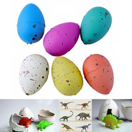 

6PCS Magic Water Growing Dino Egg Hatching Colorful Dinosaur Add Cracks Grow Eggs Cute Children Kids Toy For Boys