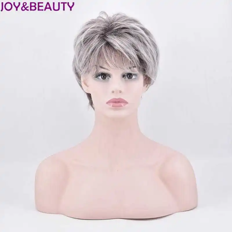 Женский парик JOY & BEAUTY, седые и белые прямые парики из высокотемпературного волокна
Женский парик JOY & BEAUTY, седые и белые прямые парики из высокотемпературного волокна