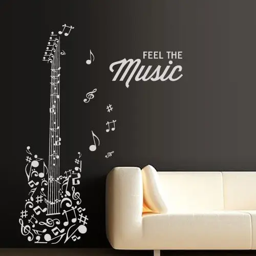 Fashion Music Vinyl Wall DecalGuitar Feel Notes Melody Electro Music Rock Star Wings Art Wall Sticker Music Room Home Decoration
Fashion Music Vinyl Wall DecalGuitar Feel Notes Melody Electro Music Rock Star Wings Art Wall Sticker Music Room Home Decoration