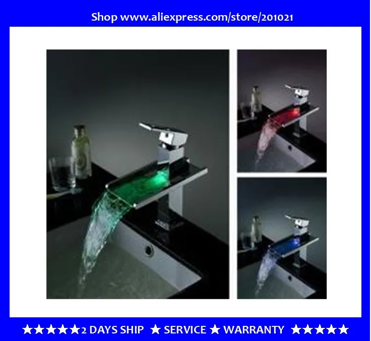 Modern Single Handle Chrome Waterfall LED faucet & LED Bathtub Faucet mixer+ 100% warranty + free shipping
Modern Single Handle Chrome Waterfall LED faucet & LED Bathtub Faucet mixer+ 100% warranty + free shipping