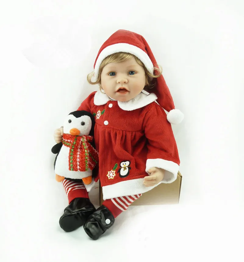 

Lifelike 22Inch 55cm Silicone Reborn Baby Dolls Bonecas Handmade Realistic Christmas Doll Bebe Reborn Brinquedos Juguetes