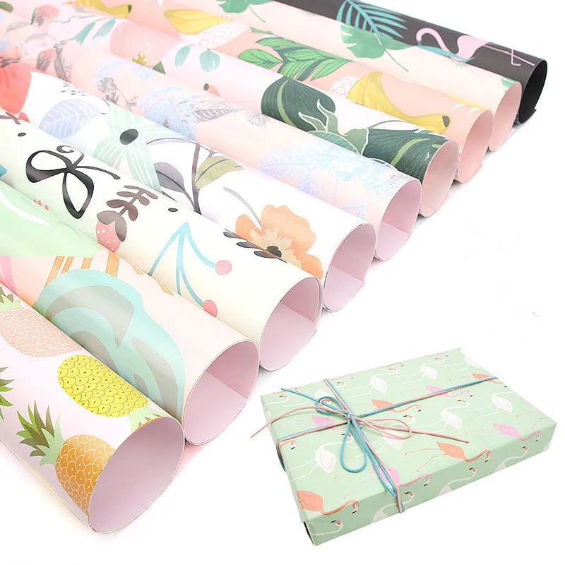 Фото Упаковочная бумага для цветов фламинго 10 шт. Рождественский - купить