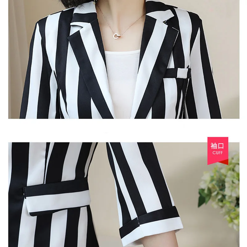 VANGULL 2019 Spring Summer New Women Striped Blazers Ladies Temperament Casual stripes Single Breasted slim professional suit
VANGULL 2019 Spring Summer New Women Striped Blazers Ladies Temperament Casual stripes Single Breasted slim professional suit