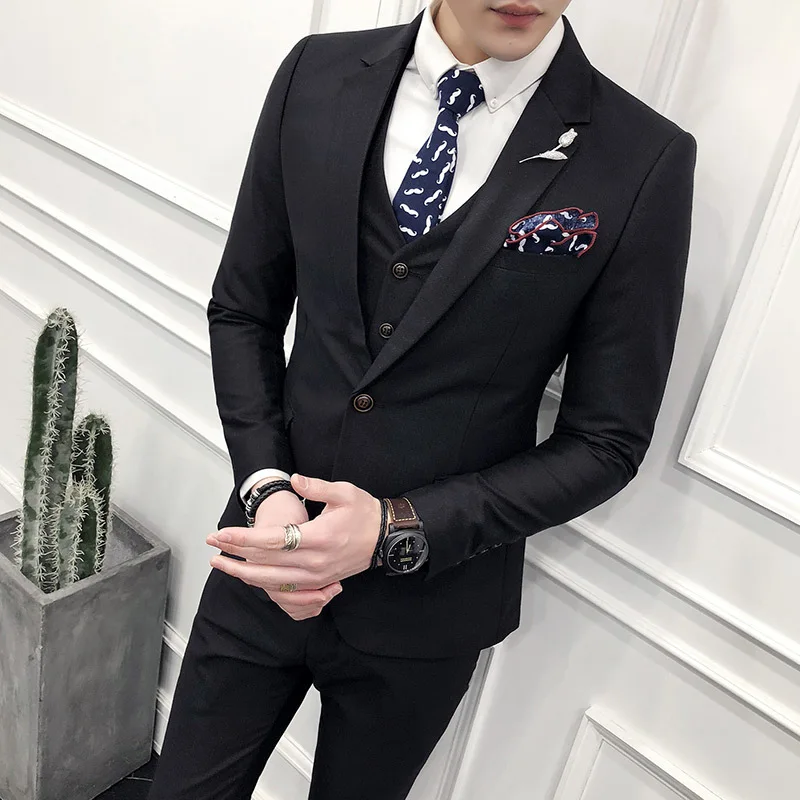 ( Jackets + Vests + Pants ) New Men's Fashion Boutique Classic Groom Wedding Three-piece Suits Men's Business Blazer Suits
( Jackets + Vests + Pants ) New Men's Fashion Boutique Classic Groom Wedding Three-piece Suits Men's Business Blazer Suits