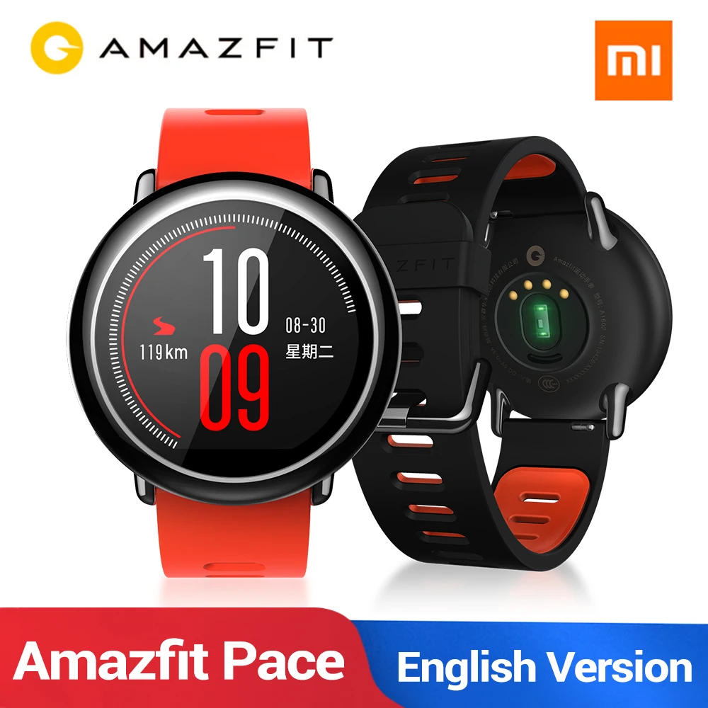 Английская версия новые умные часы Huami Amazfit Pace gps беспроводные устройства Смарт 1 2