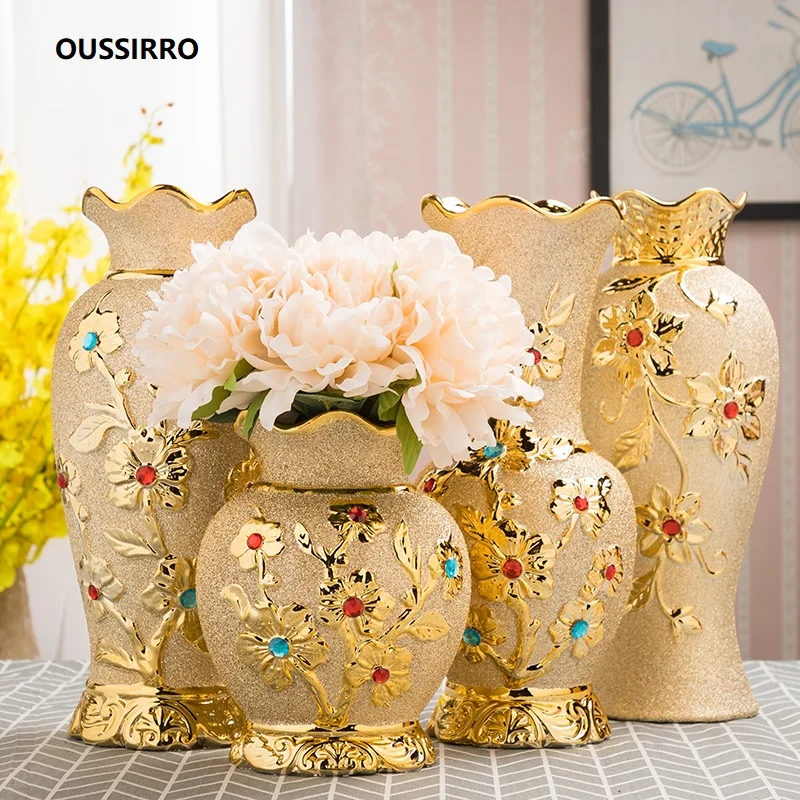 Europe Gold Ceramic Vase Home Decor Creative Design Porcelain Decorative Flower Vase For Wedding Decoration
Europe Gold Ceramic Vase Home Decor Creative Design Porcelain Decorative Flower Vase For Wedding Decoration