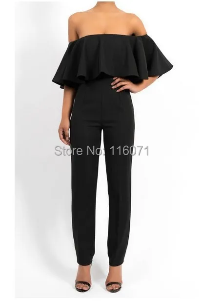 In stock Free shipping 2014 NEW winter ARRIVALS Exaggerated fashion flounce neckpiece pants sexy stylefit dress wholesale retail | Женская