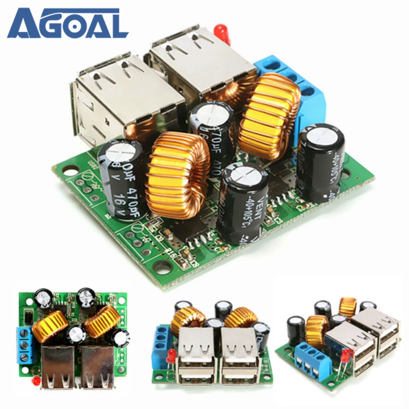 4 USB Step-down Power Supply Module New DC 12V 24V 40V to 5V 5A Copper Free Shipping
4 USB Step-down Power Supply Module New DC 12V 24V 40V to 5V 5A Copper Free Shipping