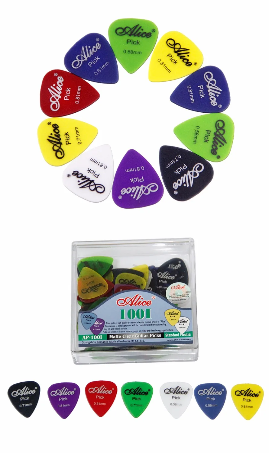 Alice AP-1001 Guitar Picks Sets 10 / 20 / 30 / 50 / 100 pcs Matte Clear Picks for your choice / Guitar Accessories
Alice AP-1001 Guitar Picks Sets 10 / 20 / 30 / 50 / 100 pcs Matte Clear Picks for your choice / Guitar Accessories