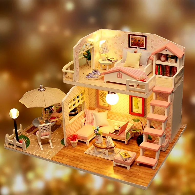 DIY Миниатюрный Кукольный домик с светодиодный светильник мебель 3D Деревянный кукольный домик Модель Игрушки для девочек подарок на день Св...
DIY Миниатюрный Кукольный домик с светодиодный светильник мебель 3D Деревянный кукольный домик Модель Игрушки для девочек подарок на день Св...