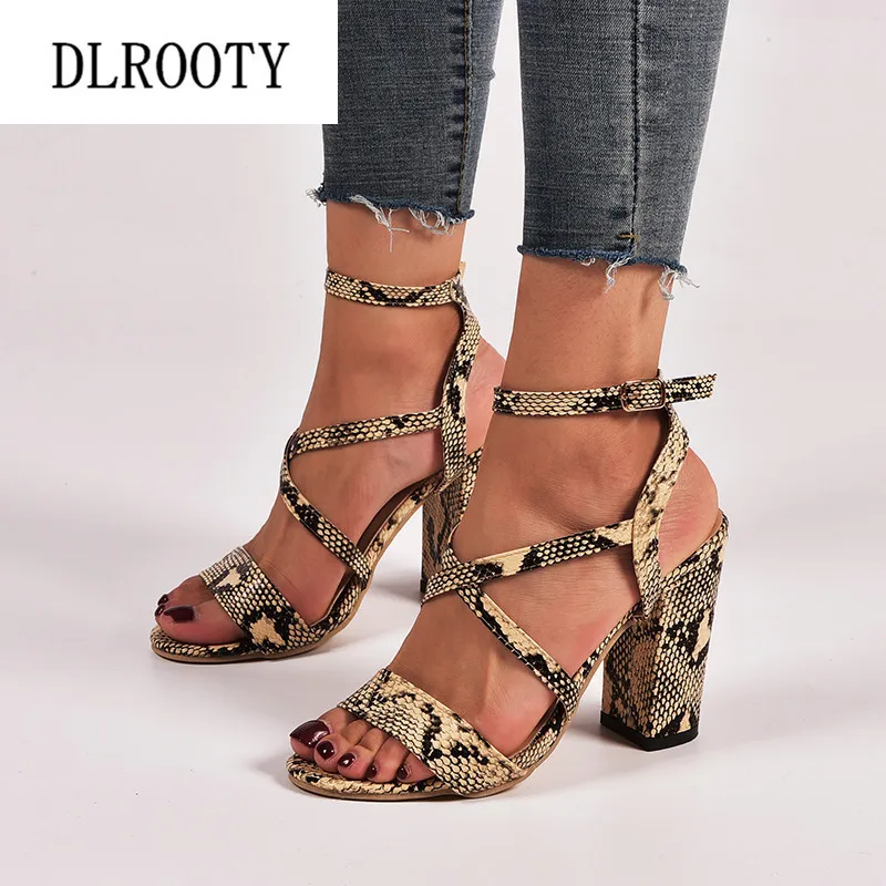 Woman Sandals Shoes Snake Summer Pumps High Heels Thick Peep Toe Casual Buckle Strap Fashion Gladiator Plus Size 34-43
Woman Sandals Shoes Snake Summer Pumps High Heels Thick Peep Toe Casual Buckle Strap Fashion Gladiator Plus Size 34-43