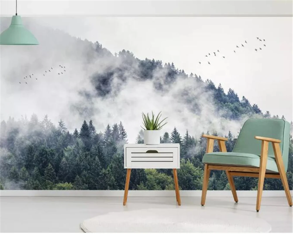 Beibehang Modern home decoration 3D photo wallpaper ink landscape forest background wall painting mural wallpaper living room
Beibehang Modern home decoration 3D photo wallpaper ink landscape forest background wall painting mural wallpaper living room