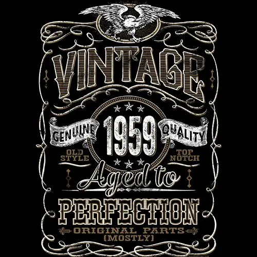 60Th Birthday Gift Shirt - Vintage Aged To Perfection 1959 - Distressed Brand Style Cotton Men'S Masculine Street Wear T Shirt
60Th Birthday Gift Shirt - Vintage Aged To Perfection 1959 - Distressed Brand Style Cotton Men'S Masculine Street Wear T Shirt