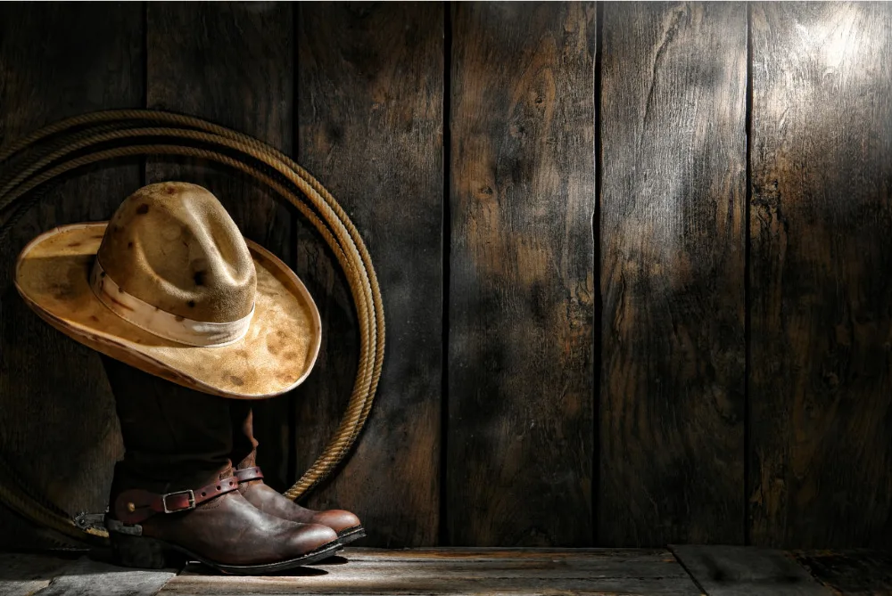 7x5FT Wild West Cowboy Boots Rope Hat Wood Grain Wall Custom Photography Backgrounds Studio Backdrops Vinyl 220cm x 150cm
7x5FT Wild West Cowboy Boots Rope Hat Wood Grain Wall Custom Photography Backgrounds Studio Backdrops Vinyl 220cm x 150cm