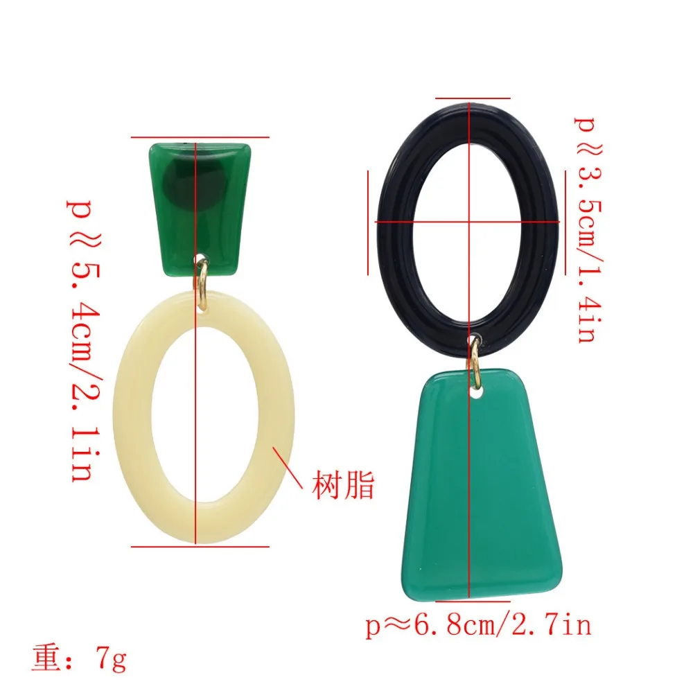 2 Styles Hip-hop New Fashion Geometric Square Rectangle Oval Acrylic Drop Earrings Elegant Charming Dangle Earring For Women 
2 Styles Hip-hop New Fashion Geometric Square Rectangle Oval Acrylic Drop Earrings Elegant Charming Dangle Earring For Women