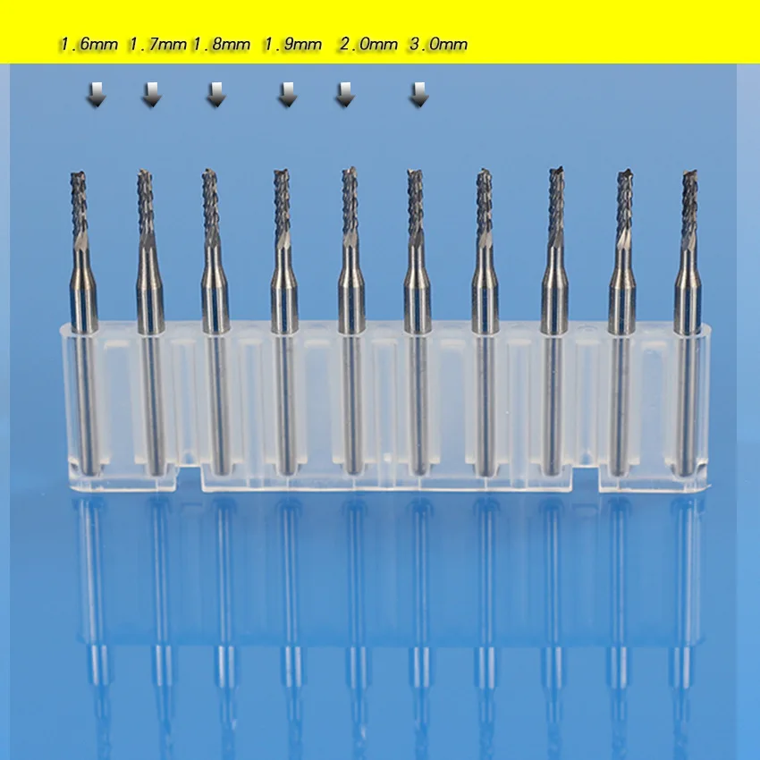 New high quality tungsten steel PCB milling cutter 10pcs/set Engraving machine, circuit board corn milling cutter 3.175mm
New high quality tungsten steel PCB milling cutter 10pcs/set Engraving machine, circuit board corn milling cutter 3.175mm