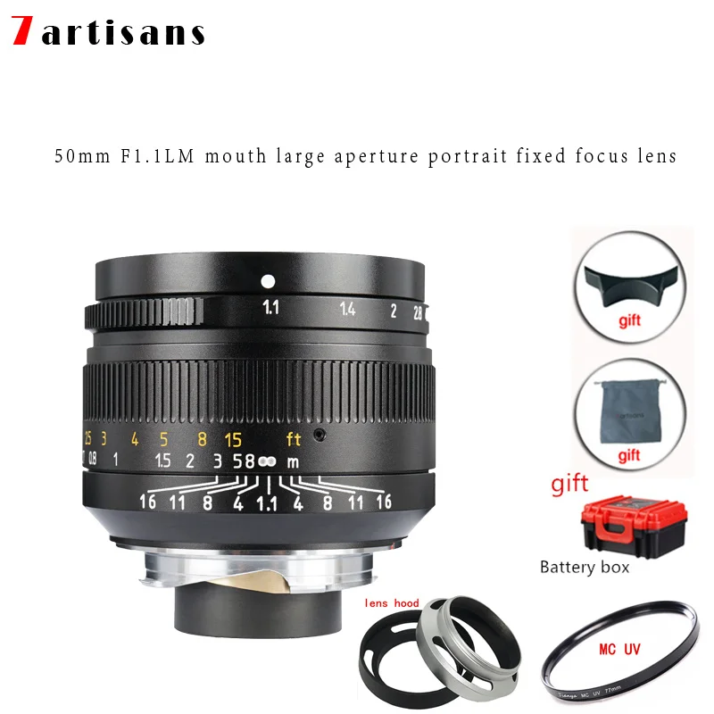 7artisans 50 мм F1.1 Большая диафрагма Paraxial M-mount Lens для камер Leica M-m M240 M3 M5 M6 M7 M8 M9 M9p M10 7artisans
7artisans 50 мм F1.1 Большая диафрагма Paraxial M-mount Lens для камер Leica M-m M240 M3 M5 M6 M7 M8 M9 M9p M10 7artisans