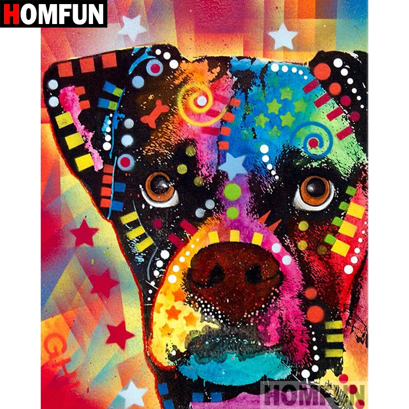 HOMFUN 5D DIY Diamond Painting Full Square/Round Drill "Color dog" 3D Embroidery Cross Stitch gift Home Decor A01020
HOMFUN 5D DIY Diamond Painting Full Square/Round Drill "Color dog" 3D Embroidery Cross Stitch gift Home Decor A01020