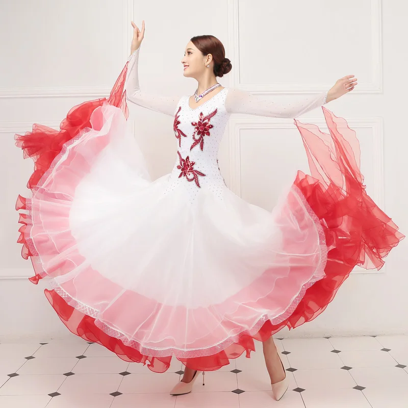 Lady Customized Dancing Dress Girls National Standard Dance Wear Flamenco Dance Competition Costume Waltz Tango Suit D-0365
Lady Customized Dancing Dress Girls National Standard Dance Wear Flamenco Dance Competition Costume Waltz Tango Suit D-0365