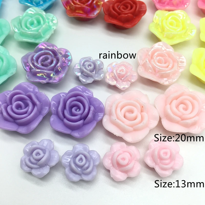 20mm 13mm Acrylic Rainbow Rose Flower Beads For Jewelry Making Flat Bottom Surface Color Children's Toys Beading Meideheng
20mm 13mm Acrylic Rainbow Rose Flower Beads For Jewelry Making Flat Bottom Surface Color Children's Toys Beading Meideheng