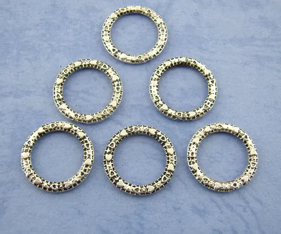 DoreenBeads цинковый металлический сплав металлическое кольцо круглые серебряные