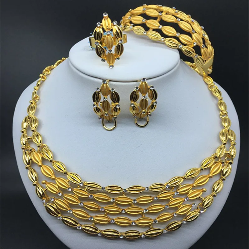 F&Y Retro Gold Bridal Jewelry Sets for Women Dubai Necklace Earrings Nigerian Wedding African Beads Jewelry Set
F&Y Retro Gold Bridal Jewelry Sets for Women Dubai Necklace Earrings Nigerian Wedding African Beads Jewelry Set