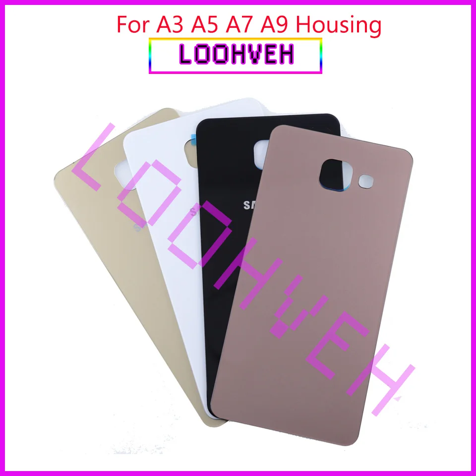 Крышка батареи для Samsung A3 A310 A5 A510 A7 A710 A9 A910 2016 задняя дверь крышка стеклянная с