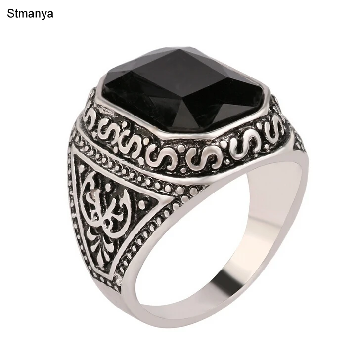 2PCS/LOT New Classic Men Rings Silver Color Ring Vintage Jewelry Big Black Punk Rock Simple Ring For Men Gift 20035
2PCS/LOT New Classic Men Rings Silver Color Ring Vintage Jewelry Big Black Punk Rock Simple Ring For Men Gift 20035