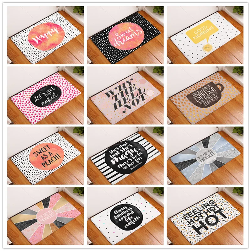 New Arrive Door Mats for Entrance Door Character Colorful Words Pattern Carpets Living Room Dust Proof Mats Home Decor
New Arrive Door Mats for Entrance Door Character Colorful Words Pattern Carpets Living Room Dust Proof Mats Home Decor
