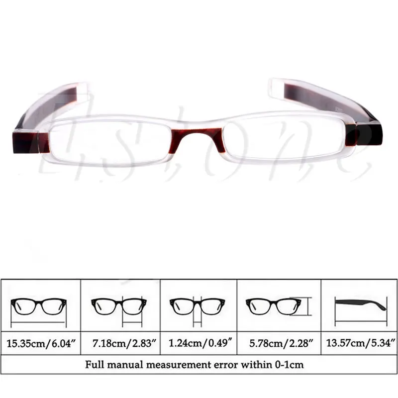 

Enduring 360 Degree Rotation Folding Reading Glasses Eyeglass Diopters Chic Dropshipping