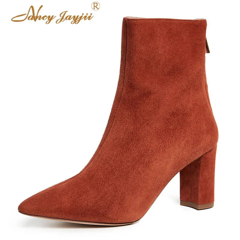 Orange Women Ankle Boots Solid Suede Ladies Shoes Block Chunky Heels Super High Short Plush Back Zipper 2021 Winter Size 9 41 44
Orange Women Ankle Boots Solid Suede Ladies Shoes Block Chunky Heels Super High Short Plush Back Zipper 2021 Winter Size 9 41 44