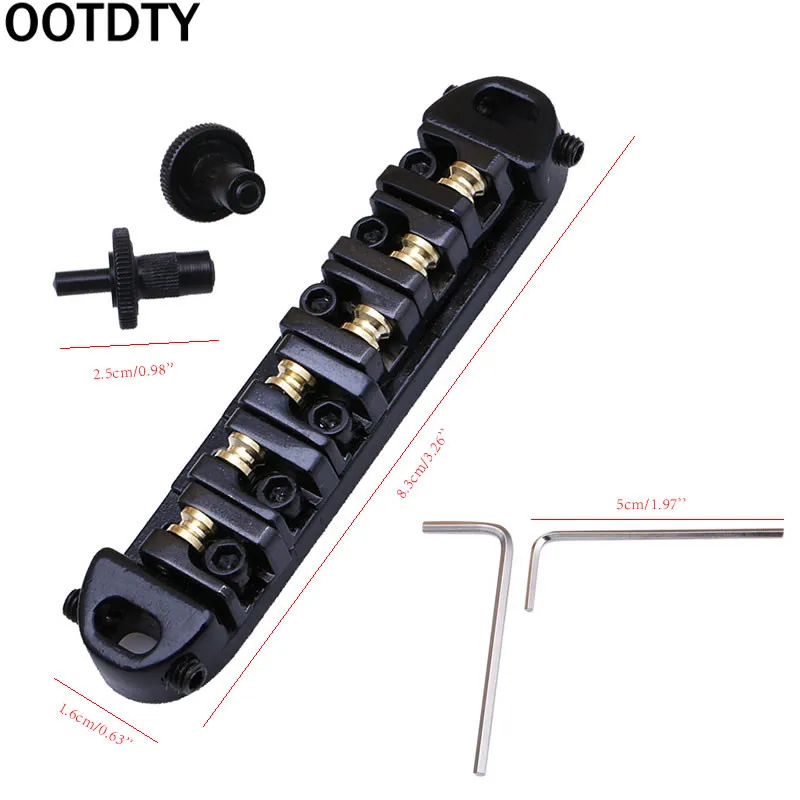 OOTDTY Roller Saddle Locking Tom Black Chrome Bridge Fit for Electric Guitar 
OOTDTY Roller Saddle Locking Tom Black Chrome Bridge Fit for Electric Guitar