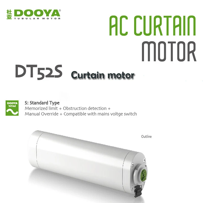 Электродвигатель для штор Dooya DT52S, 45 Вт/75 Вт, 220 В, 4 провода, автоматический двигатель для штор для умного дома
Электродвигатель для штор Dooya DT52S, 45 Вт/75 Вт, 220 В, 4 провода, автоматический двигатель для штор для умного дома