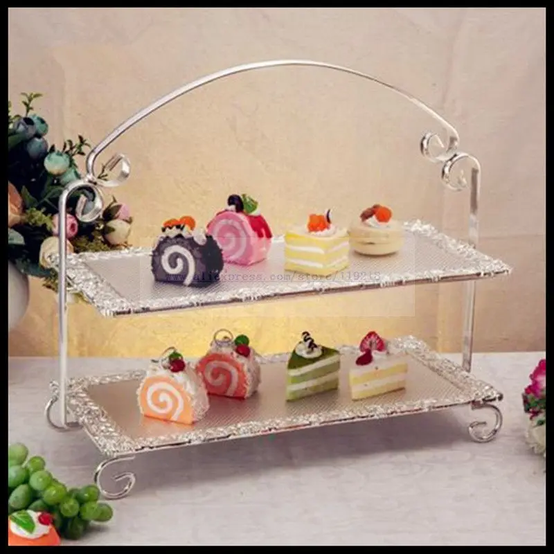 1 PCS European two-tier pastry dessert wedding multi-layer cake stand afternoon tea snack tray baking paper cup cake rack
1 PCS European two-tier pastry dessert wedding multi-layer cake stand afternoon tea snack tray baking paper cup cake rack