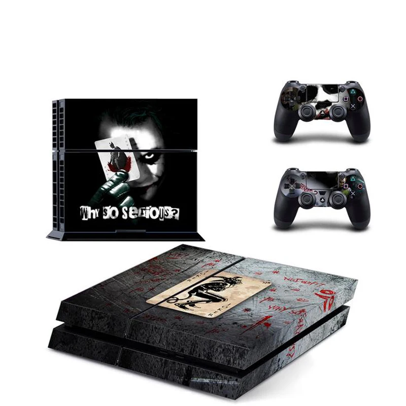Фото Виниловый чехол наклейка Joker для PS4 консоль Sony PlayStation 4 и 2 контроллера аксессуары